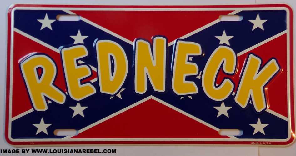 Redneck Confederate Flag Novelty License Plate Hat